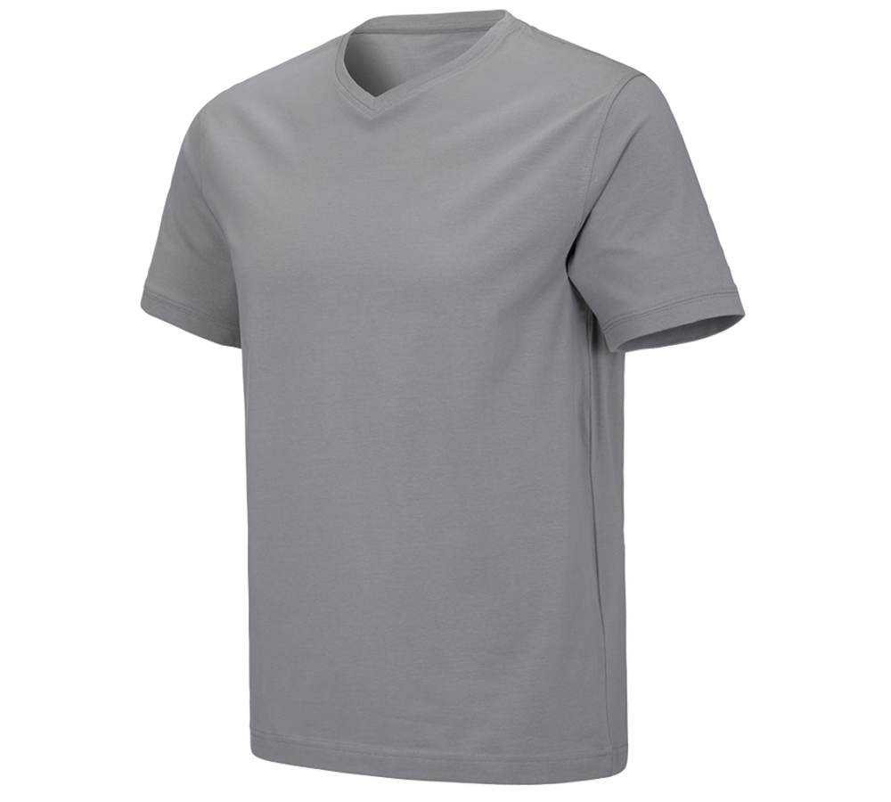 Trička, svetry & košile: e.s. Tričko cotton stretch V-Neck + platinová