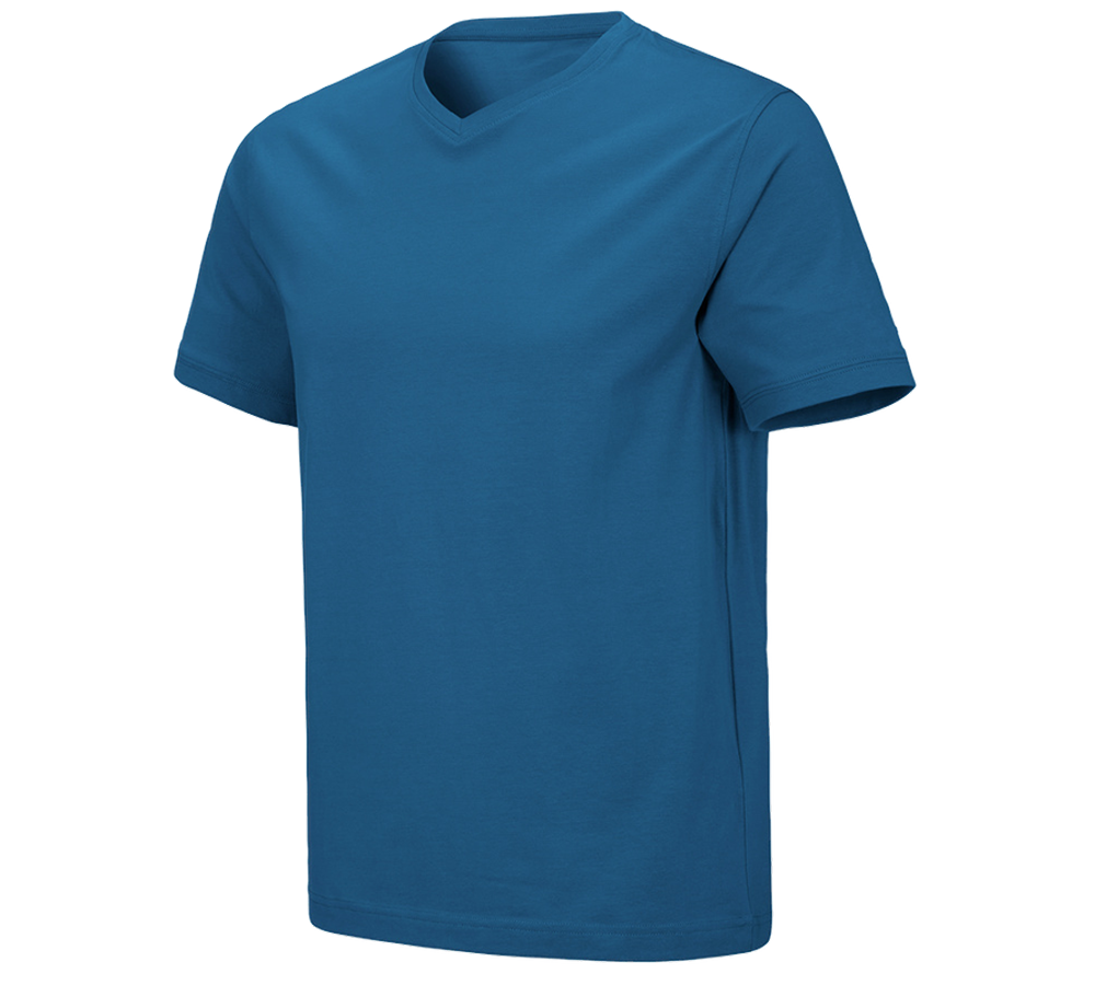 Trička, svetry & košile: e.s. Tričko cotton stretch V-Neck + atol