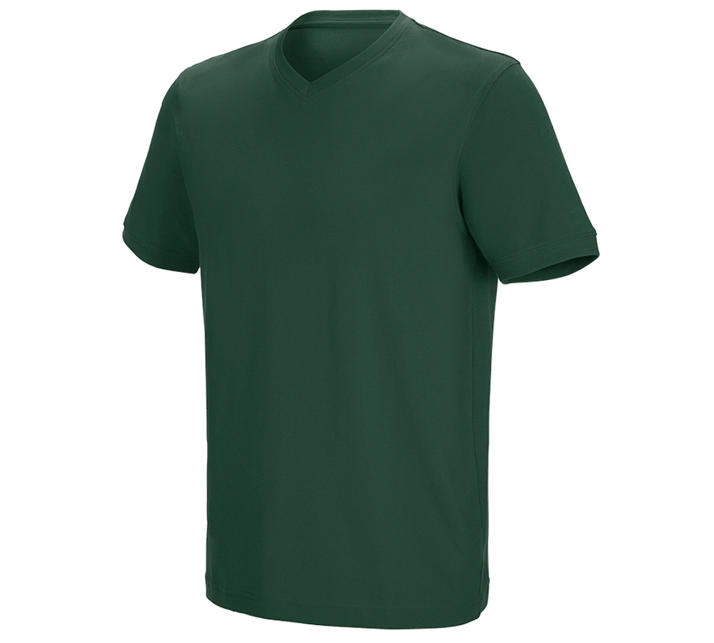 Trička, svetry & košile: e.s. Tričko cotton stretch V-Neck + zelená