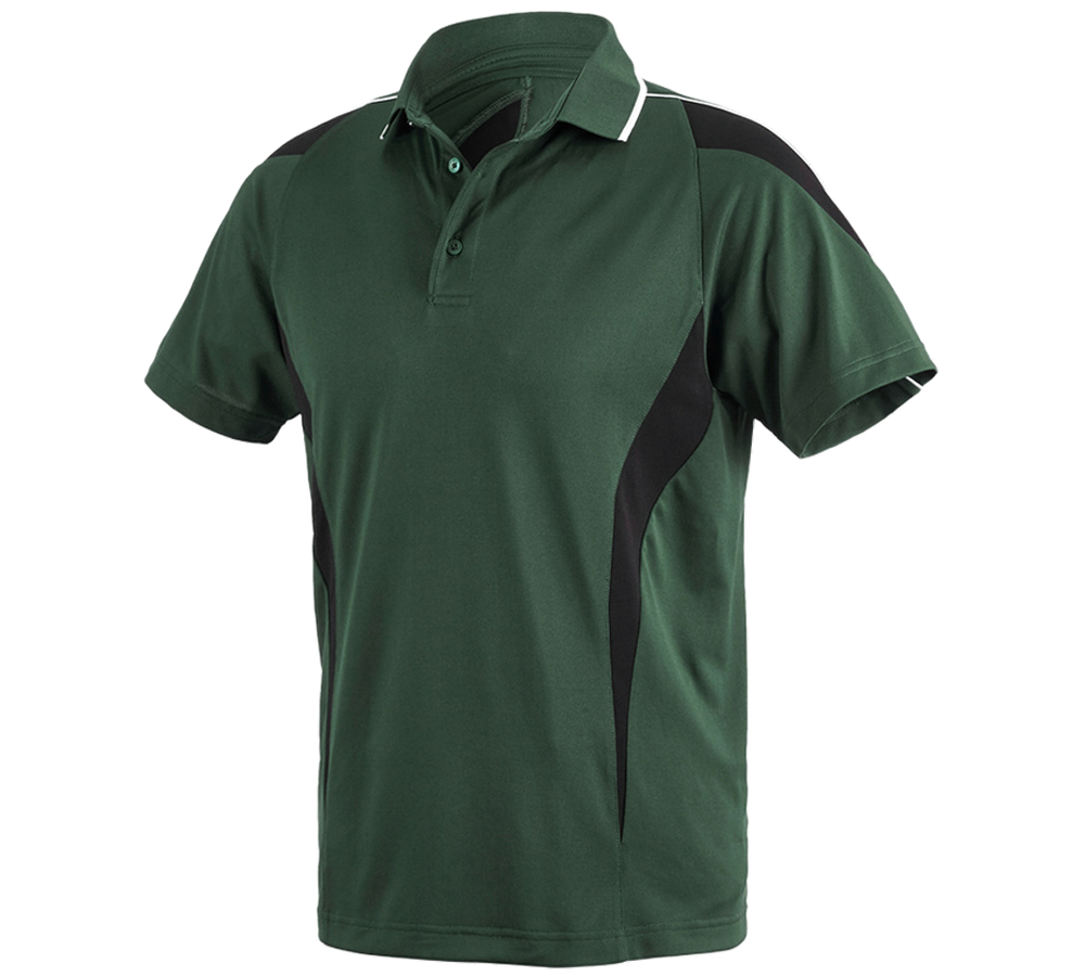 Trička, svetry & košile: e.s. Funkční Polo-Tričko poly Silverfresh + zelená/černá