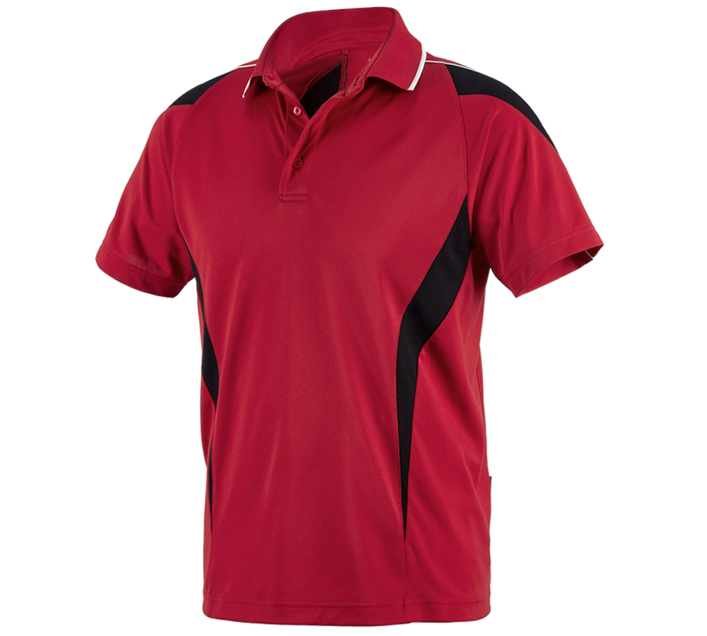 Trička, svetry & košile: e.s. Funkční Polo-Tričko poly Silverfresh + červená/černá