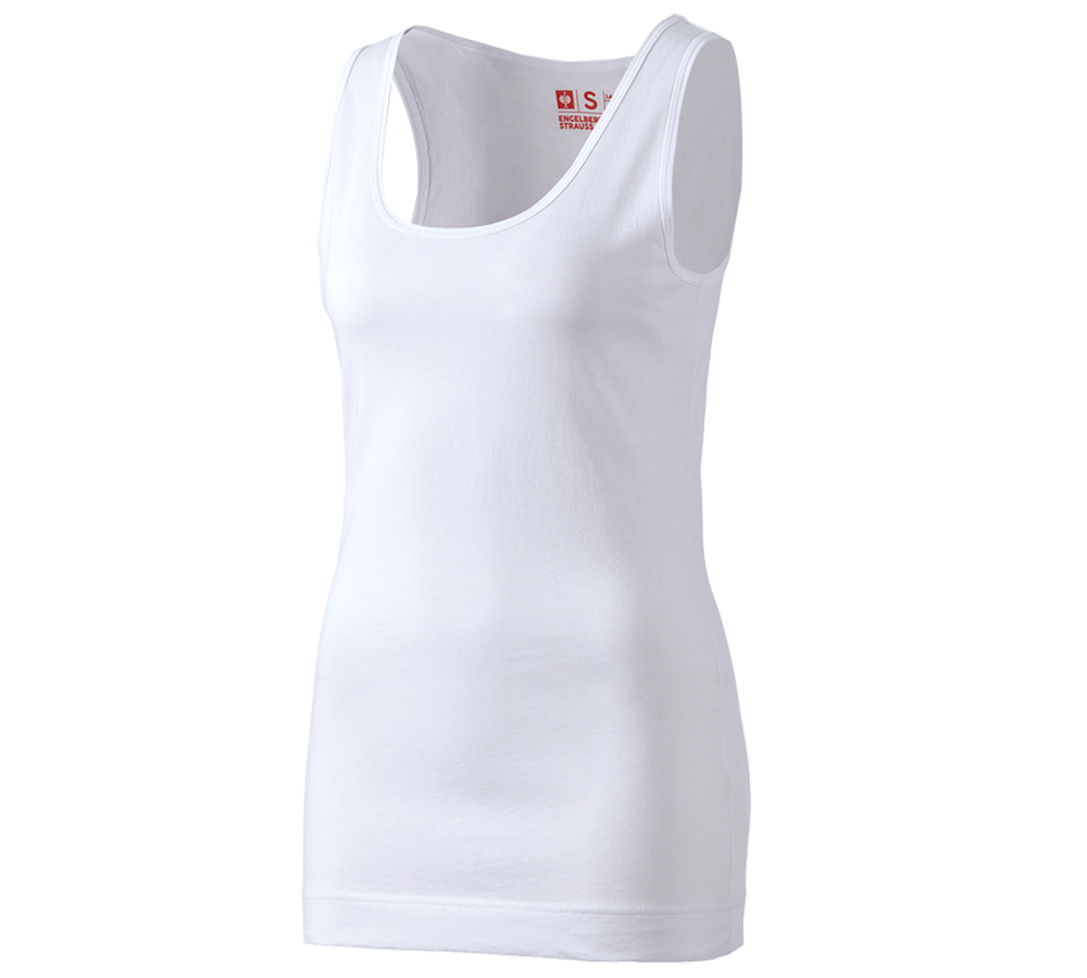 Trička | Svetry | Košile: e.s. dlouhé tílko cotton, dámské + bílá