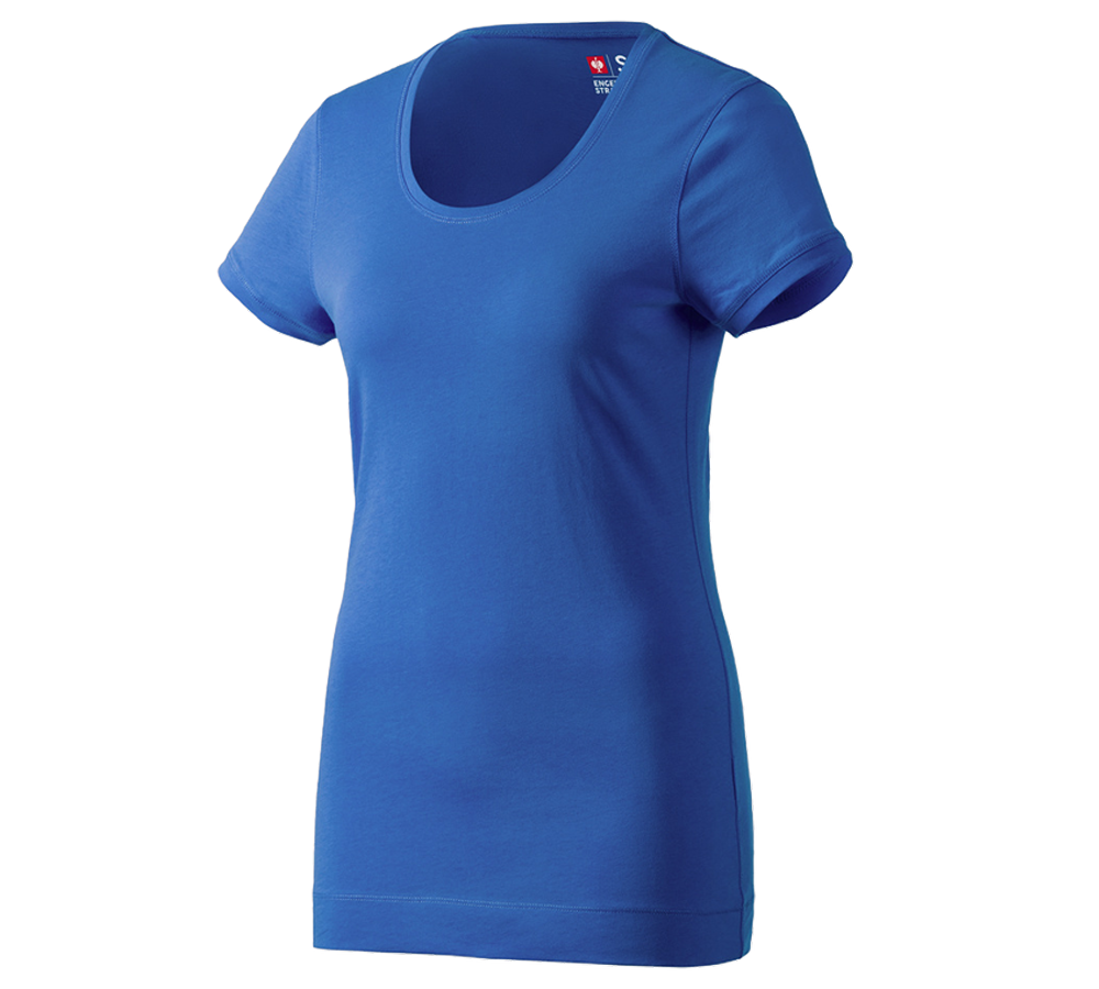 Trička | Svetry | Košile: e.s. Long-Tričko cotton, dámské + enciánově modrá
