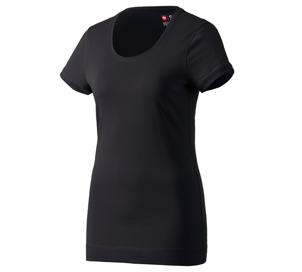 Trička | Svetry | Košile: e.s. Long-Tričko cotton, dámské + černá