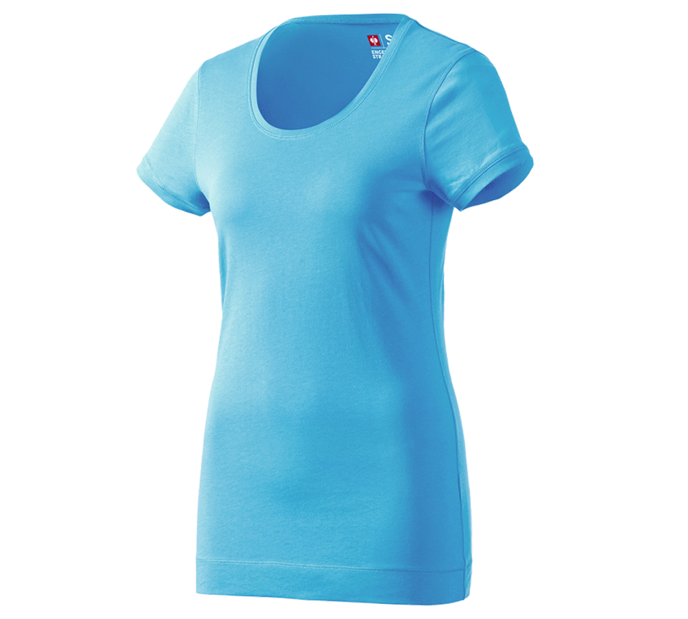 Trička | Svetry | Košile: e.s. Long-Tričko cotton, dámské + tyrkysová