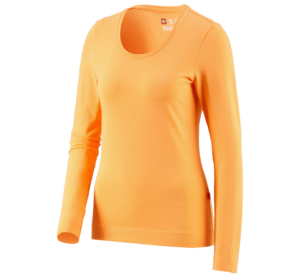 Témata: e.s. triko s dlouhým rukávem cotton stretch,dámské + světle oranžová