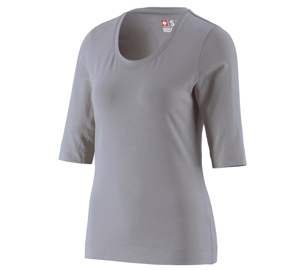 Trička | Svetry | Košile: e.s. Tričko s 3/4 rukávy cotton stretch, dámské + platinová