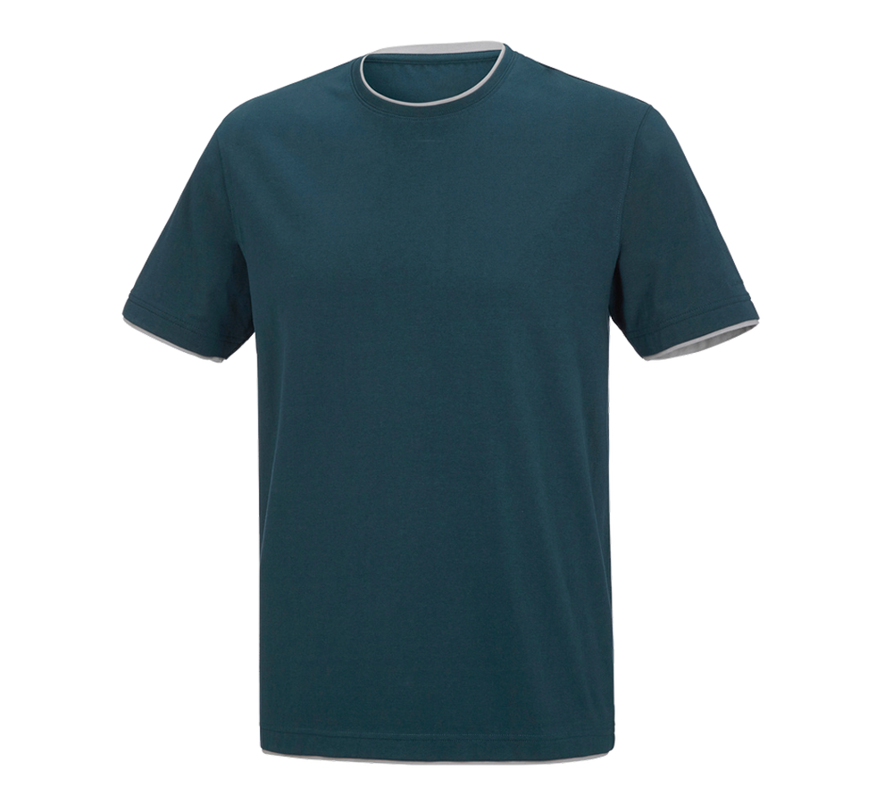 Trička, svetry & košile: e.s. Tričko cotton stretch Layer + mořská modrá/platinová