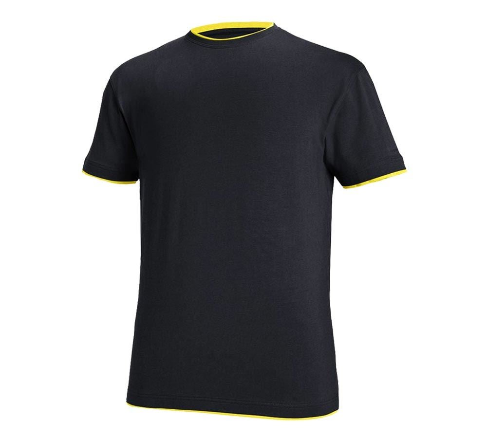 Trička, svetry & košile: e.s. Tričko cotton stretch Layer + safír/citron