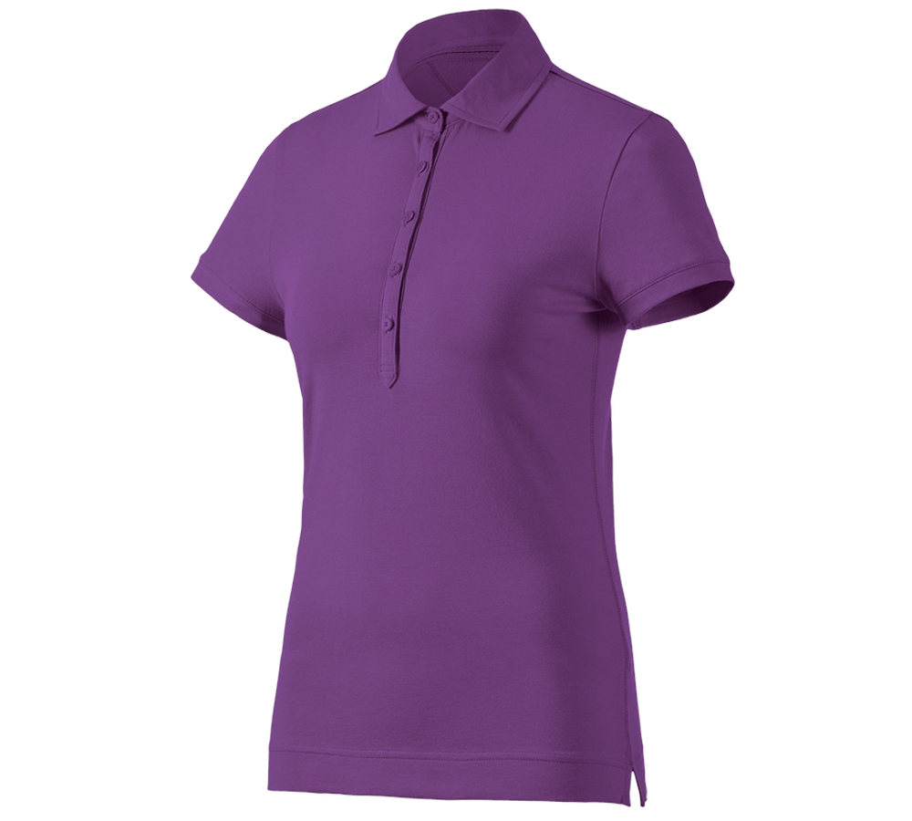 Témata: e.s. Polo-Tričko cotton stretch, dámské + fialová