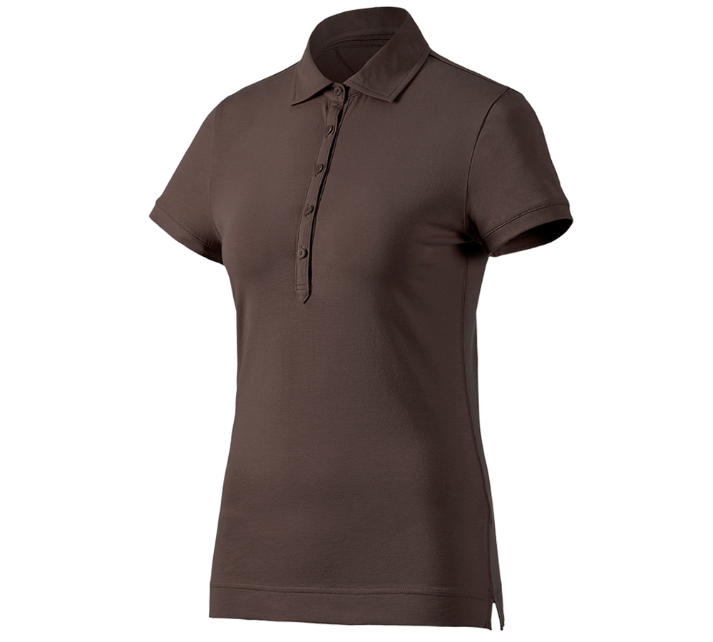 Trička | Svetry | Košile: e.s. Polo-Tričko cotton stretch, dámské + kaštan