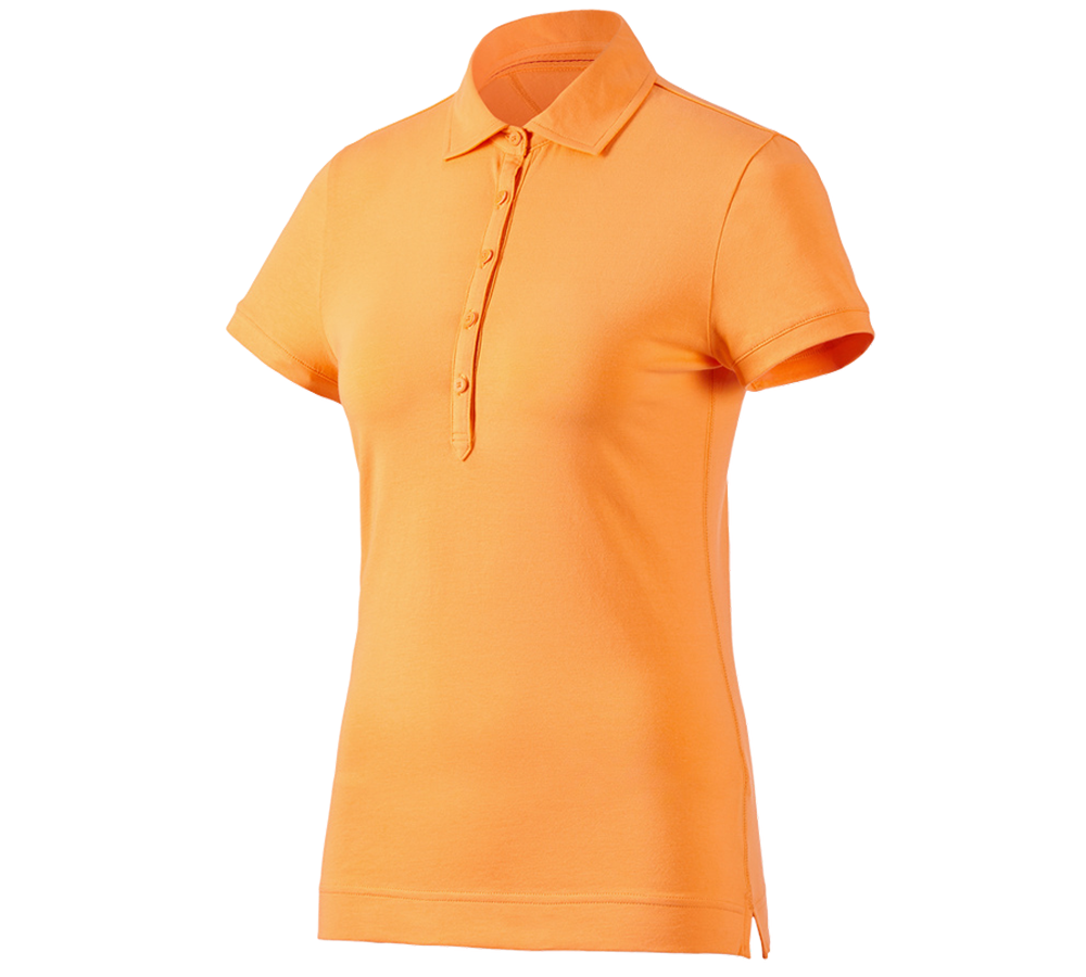 Trička | Svetry | Košile: e.s. Polo-Tričko cotton stretch, dámské + světle oranžová
