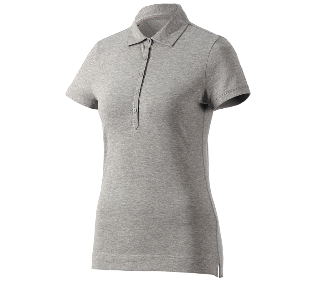 Trička | Svetry | Košile: e.s. Polo-Tričko cotton stretch, dámské + šedý melír