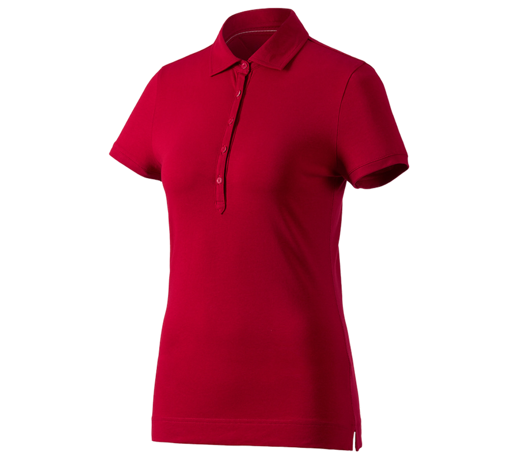 Témata: e.s. Polo-Tričko cotton stretch, dámské + ohnivě červená