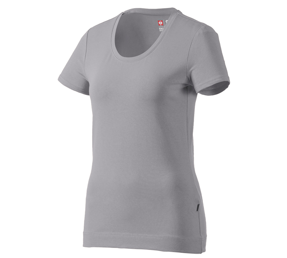 Trička | Svetry | Košile: e.s. Tričko cotton stretch, dámské + platinová