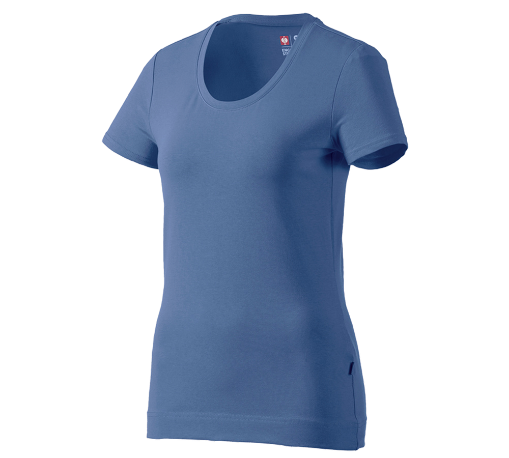 Trička | Svetry | Košile: e.s. Tričko cotton stretch, dámské + kobalt