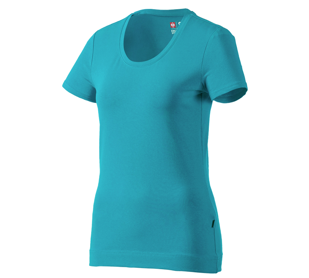 Trička | Svetry | Košile: e.s. Tričko cotton stretch, dámské + oceán