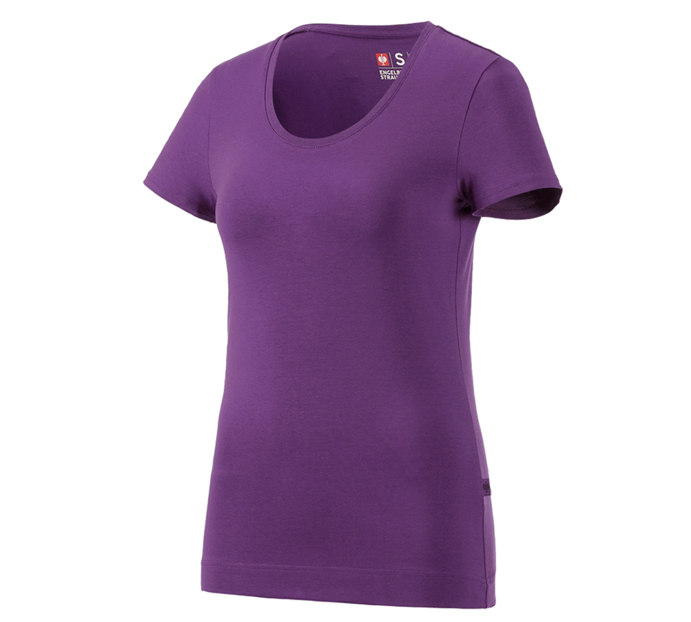 Trička | Svetry | Košile: e.s. Tričko cotton stretch, dámské + fialová