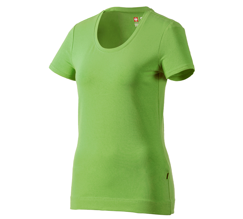 Trička | Svetry | Košile: e.s. Tričko cotton stretch, dámské + mořská zelená