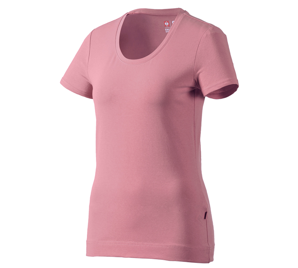 Trička | Svetry | Košile: e.s. Tričko cotton stretch, dámské + starorůžová