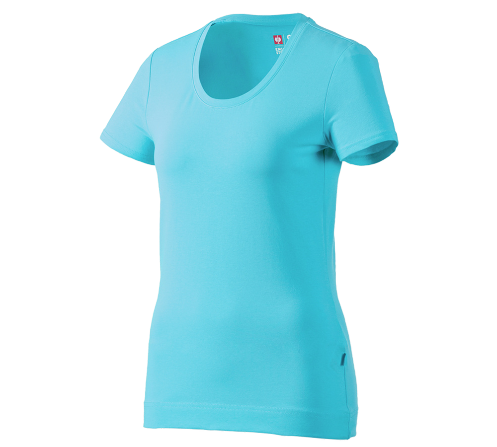 Trička | Svetry | Košile: e.s. Tričko cotton stretch, dámské + modrá capri
