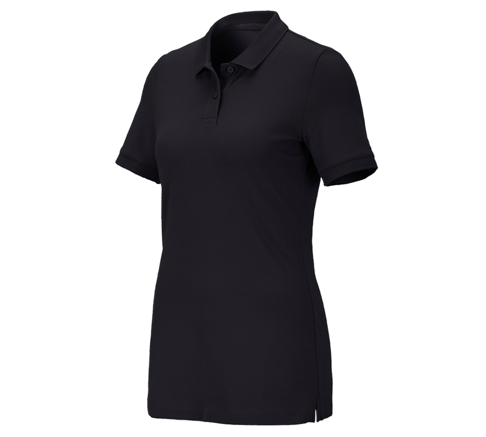 Trička | Svetry | Košile: e.s. Pique-Polo cotton stretch, dámské + černá