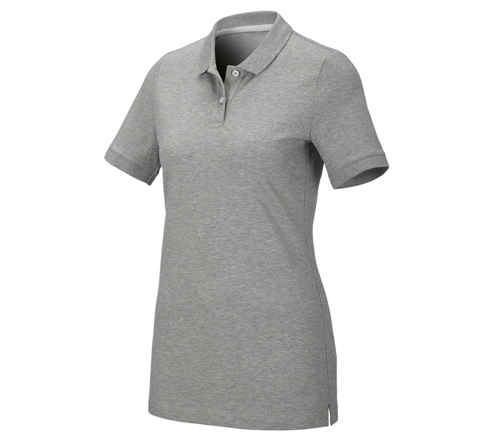 Trička | Svetry | Košile: e.s. Pique-Polo cotton stretch, dámské + šedý melír