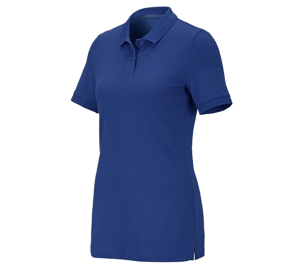 Trička | Svetry | Košile: e.s. Pique-Polo cotton stretch, dámské + modrá chrpa