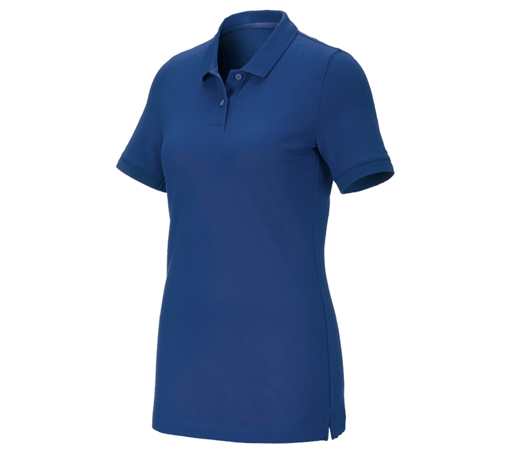 Trička | Svetry | Košile: e.s. Pique-Polo cotton stretch, dámské + alkalická modrá