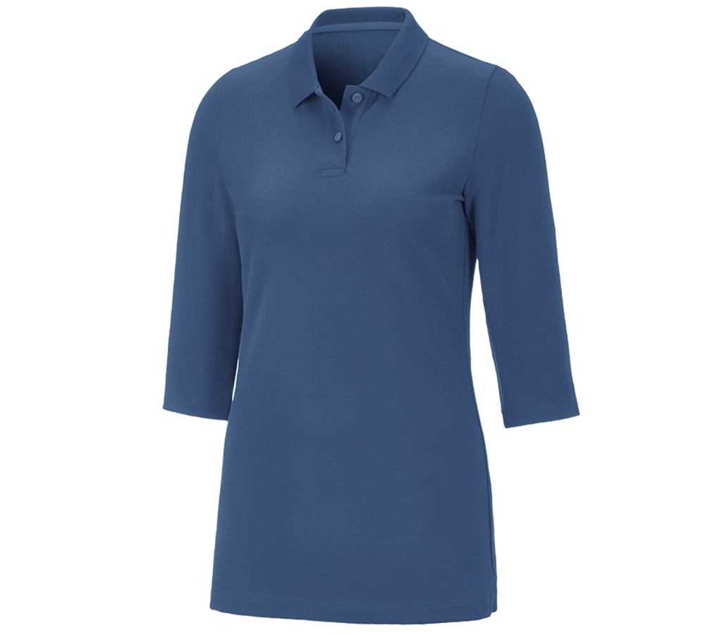 Trička | Svetry | Košile: e.s. Pique-Polo 3/4-rukávy cotton stretch, dámské + kobalt