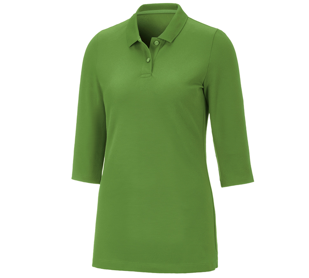 Trička | Svetry | Košile: e.s. Pique-Polo 3/4-rukávy cotton stretch, dámské + mořská zelená