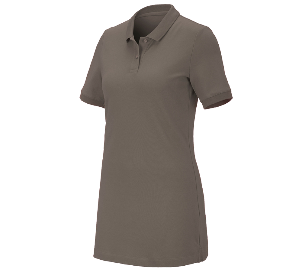 Trička | Svetry | Košile: e.s. Pique-Polo cotton stretch, dámské, long fit + kámen