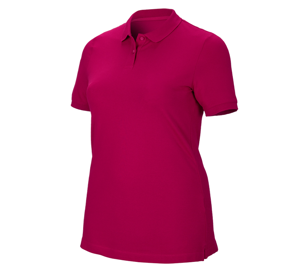 Trička | Svetry | Košile: e.s. Pique-Polo cotton stretch, dámské, plus fit + lesní plody