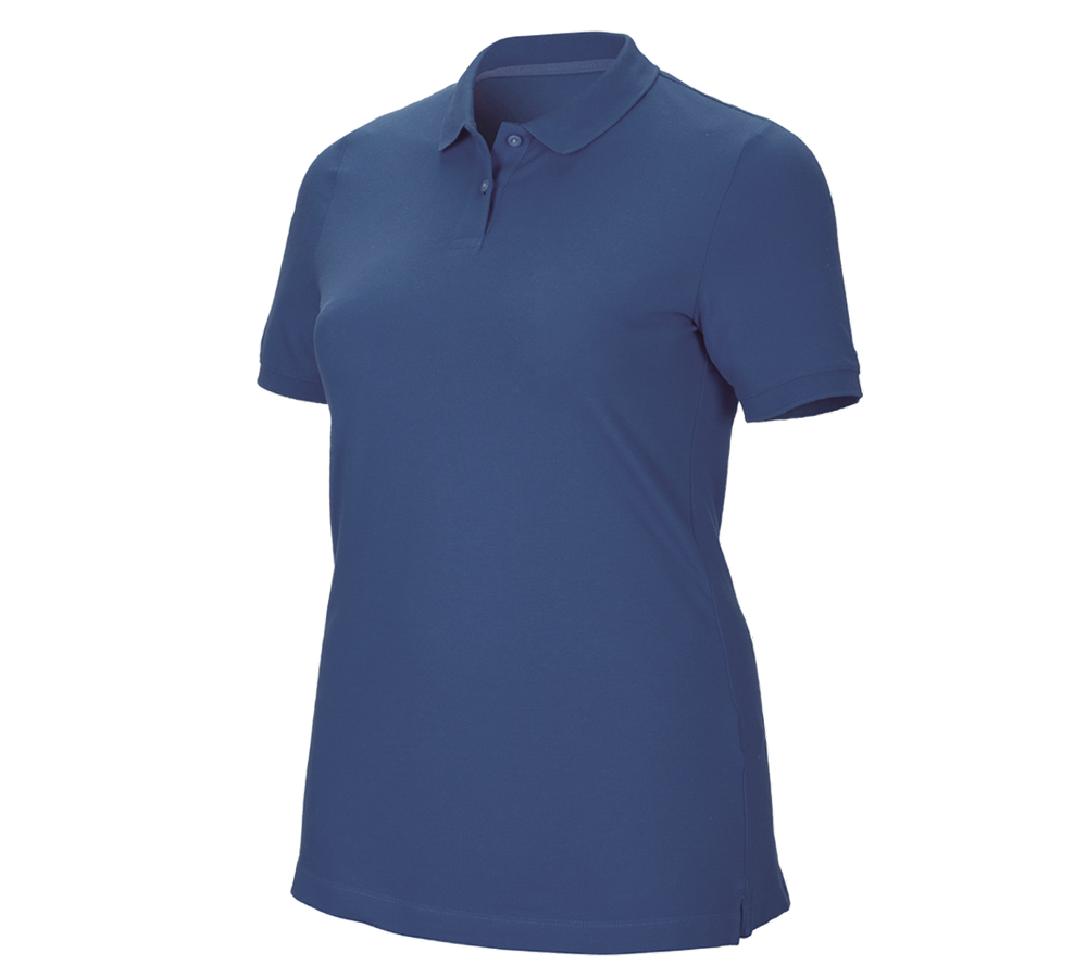 Trička | Svetry | Košile: e.s. Pique-Polo cotton stretch, dámské, plus fit + kobalt