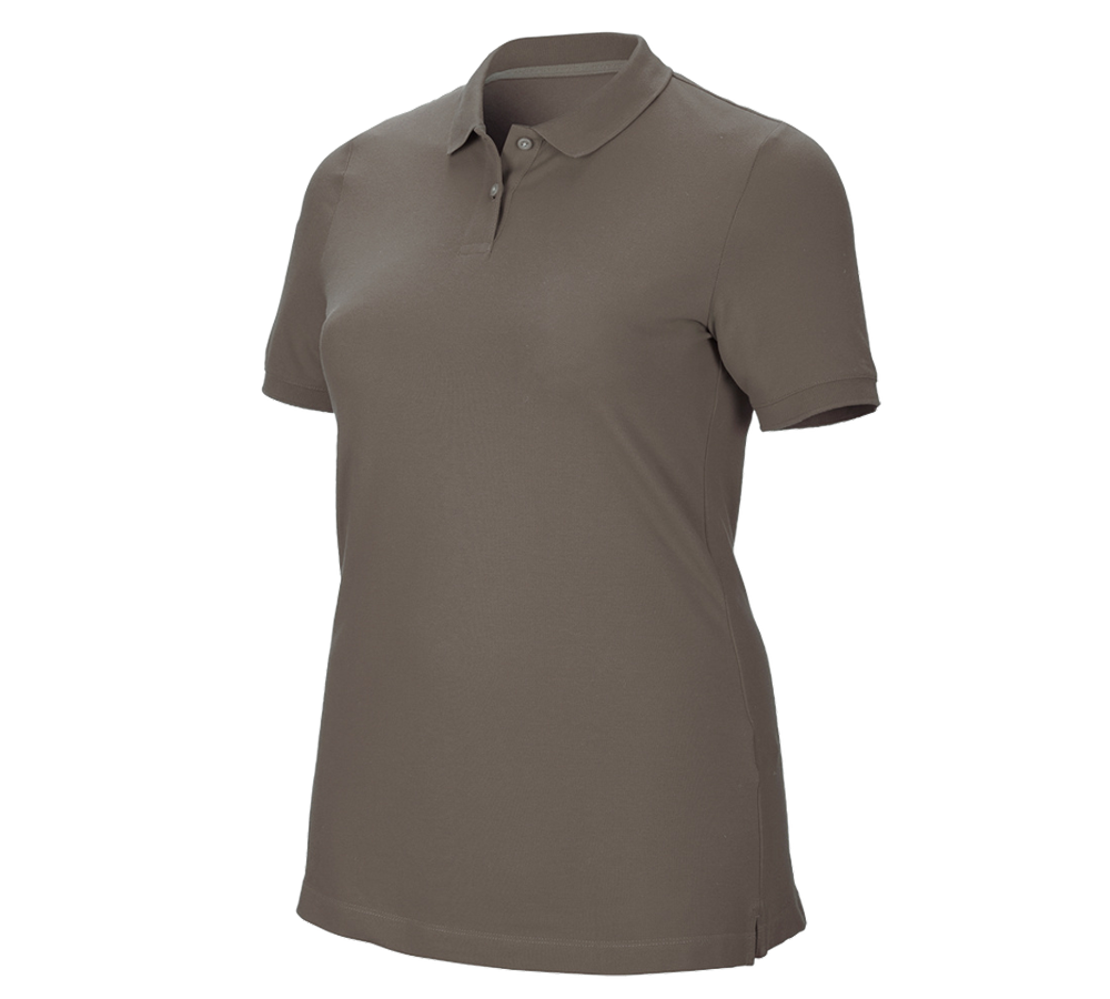 Trička | Svetry | Košile: e.s. Pique-Polo cotton stretch, dámské, plus fit + kámen