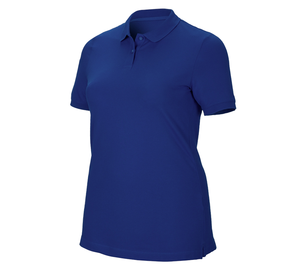 Trička | Svetry | Košile: e.s. Pique-Polo cotton stretch, dámské, plus fit + modrá chrpa