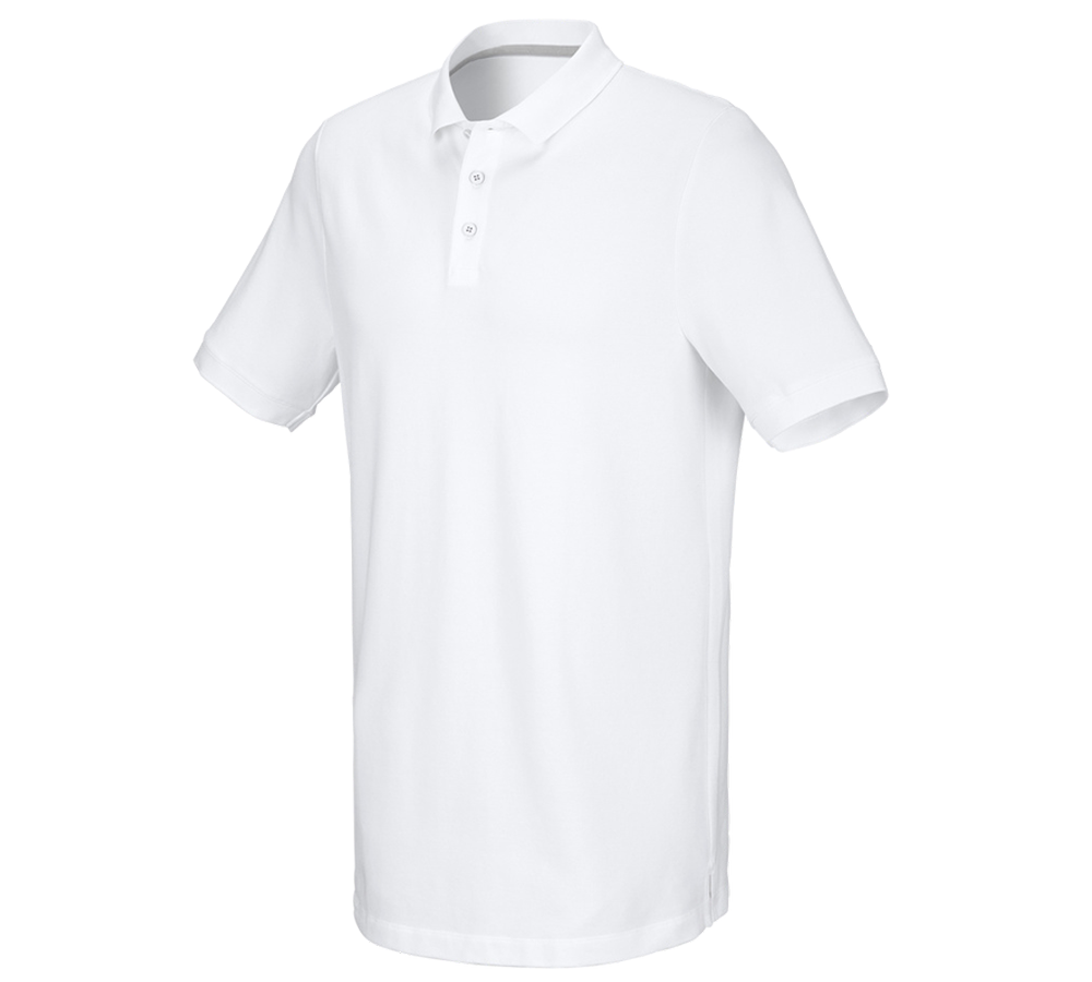 Trička, svetry & košile: e.s. Pique-Polo cotton stretch, long fit + bílá