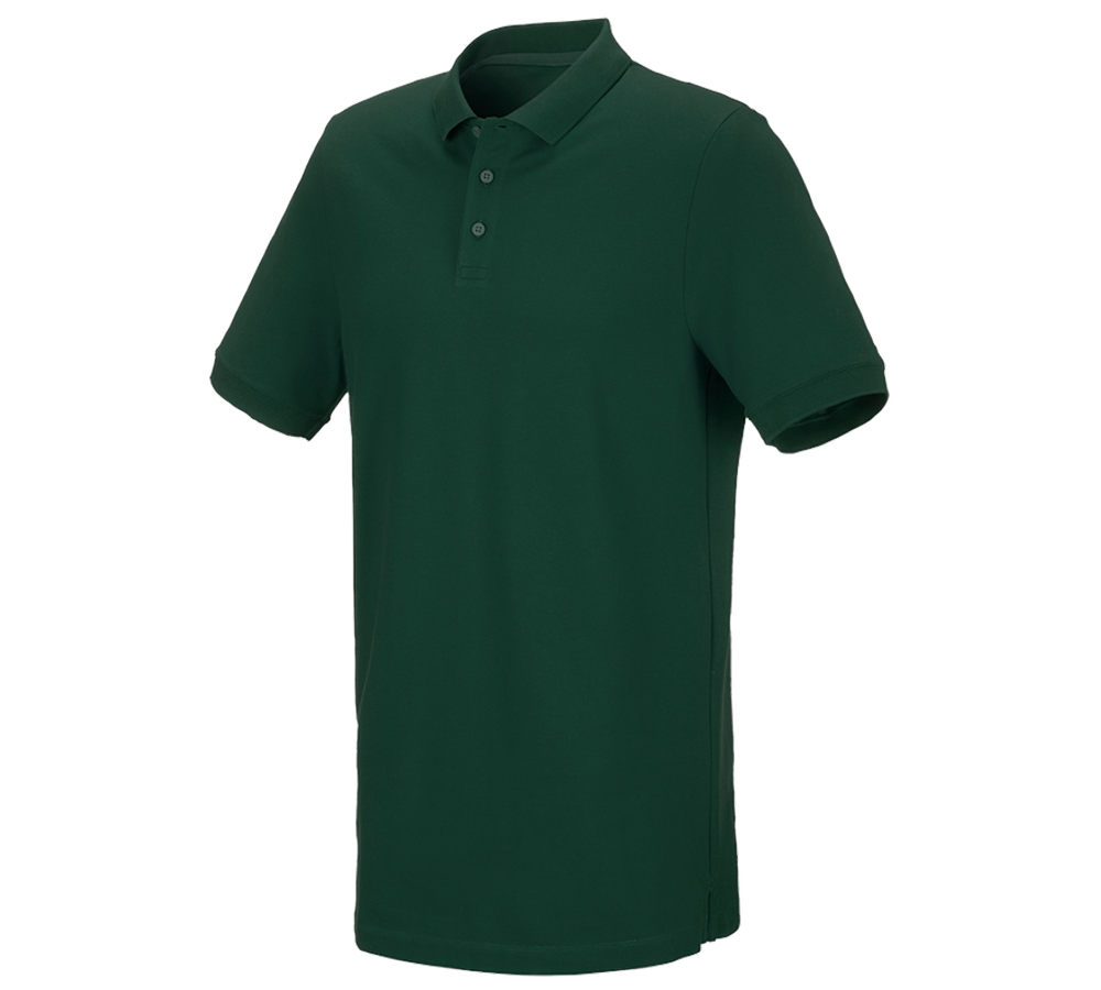 Trička, svetry & košile: e.s. Pique-Polo cotton stretch, long fit + zelená