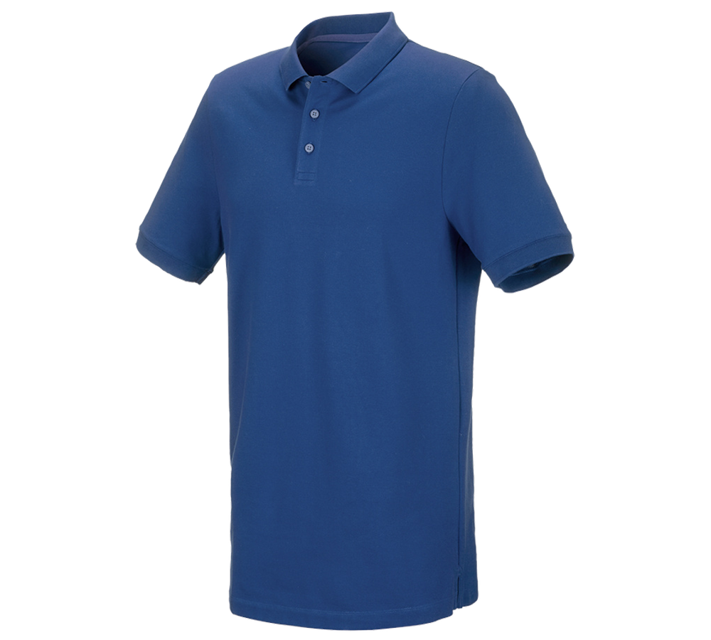 Trička, svetry & košile: e.s. Pique-Polo cotton stretch, long fit + alkalická modrá