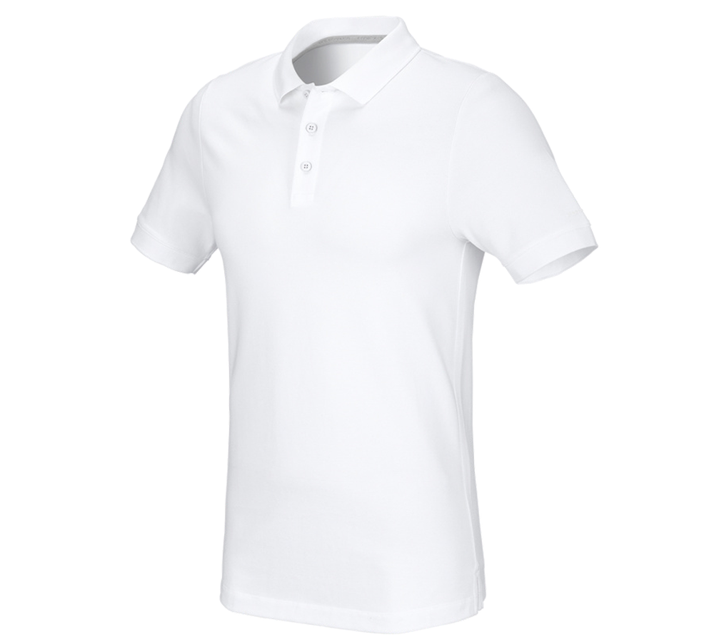 Trička, svetry & košile: e.s. Pique-Polo cotton stretch, slim fit + bílá