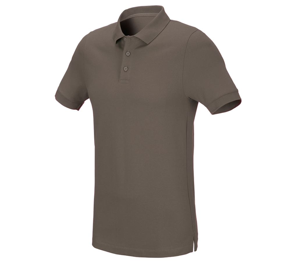 Trička, svetry & košile: e.s. Pique-Polo cotton stretch, slim fit + kámen