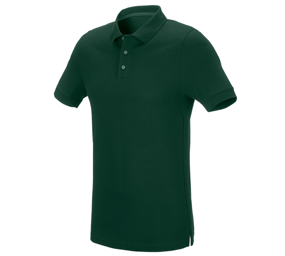 Trička, svetry & košile: e.s. Pique-Polo cotton stretch, slim fit + zelená