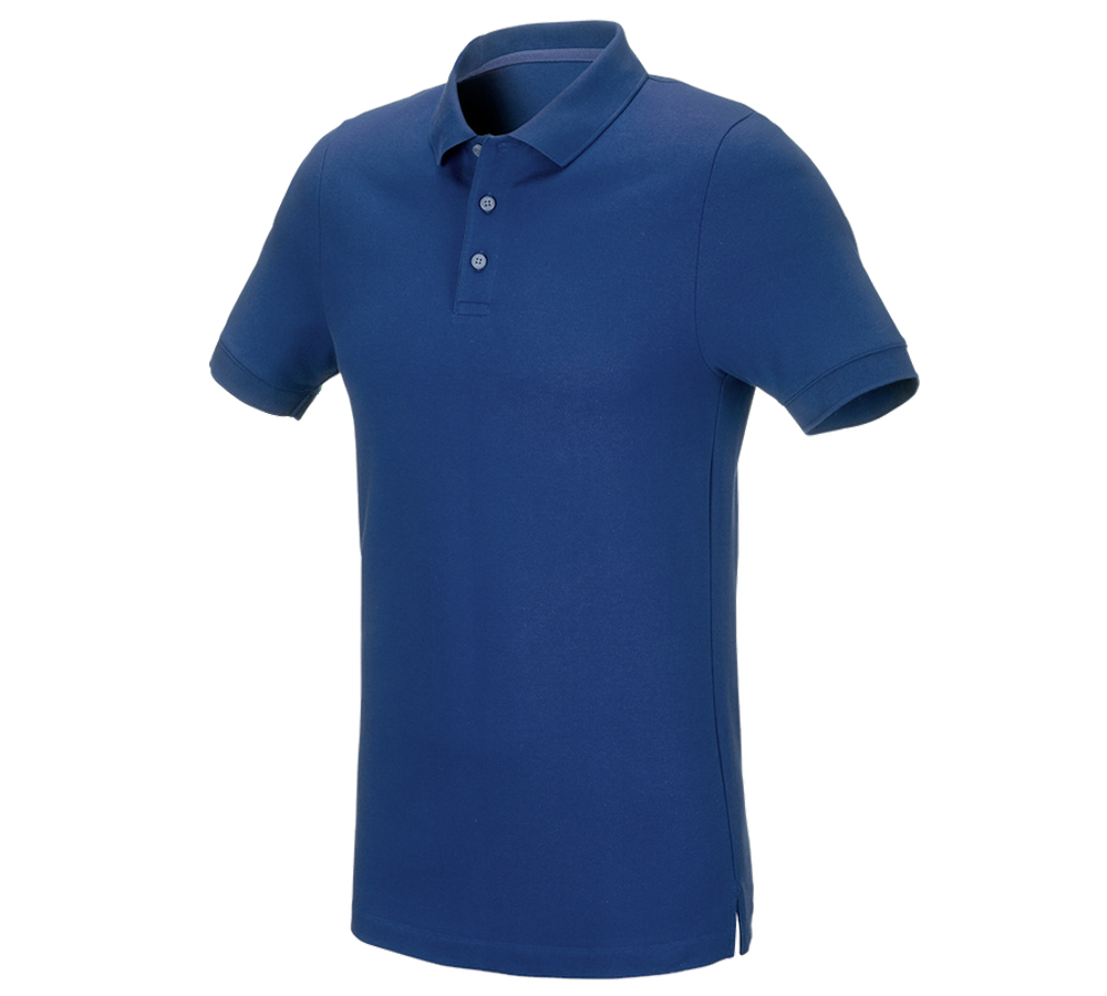 Trička, svetry & košile: e.s. Pique-Polo cotton stretch, slim fit + alkalická modrá