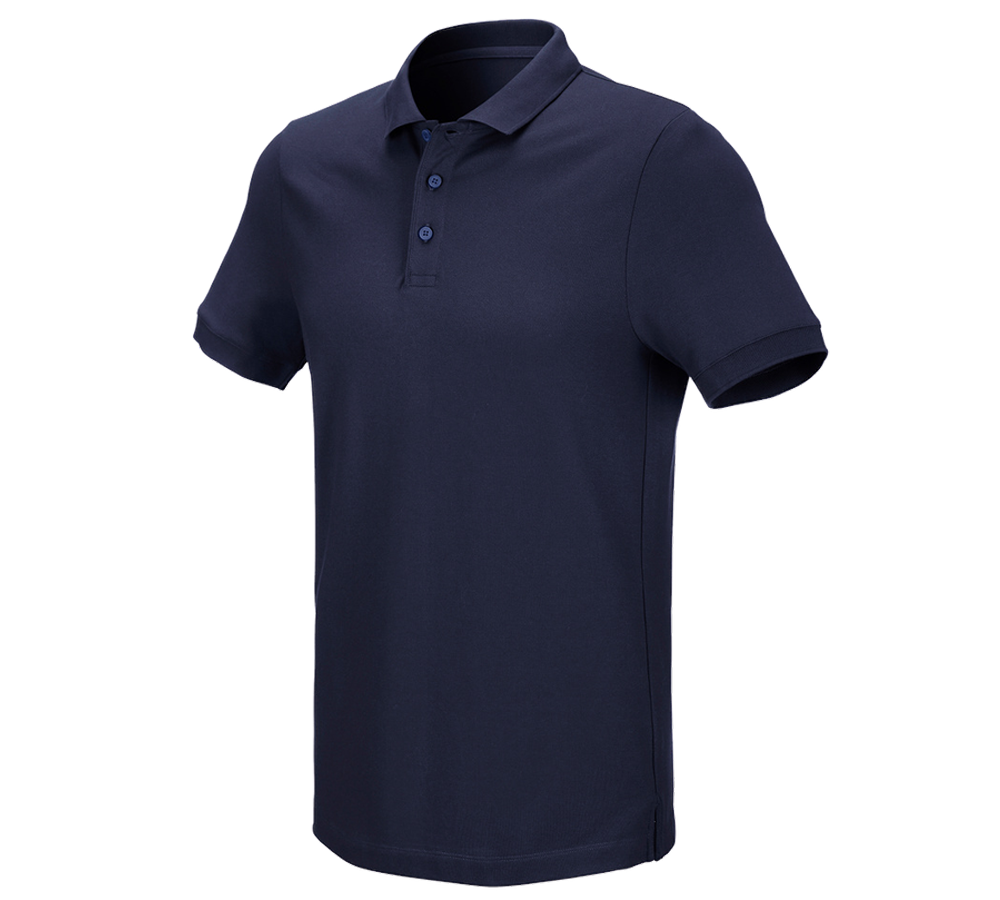Trička, svetry & košile: e.s. Pique-Polo cotton stretch + tmavomodrá