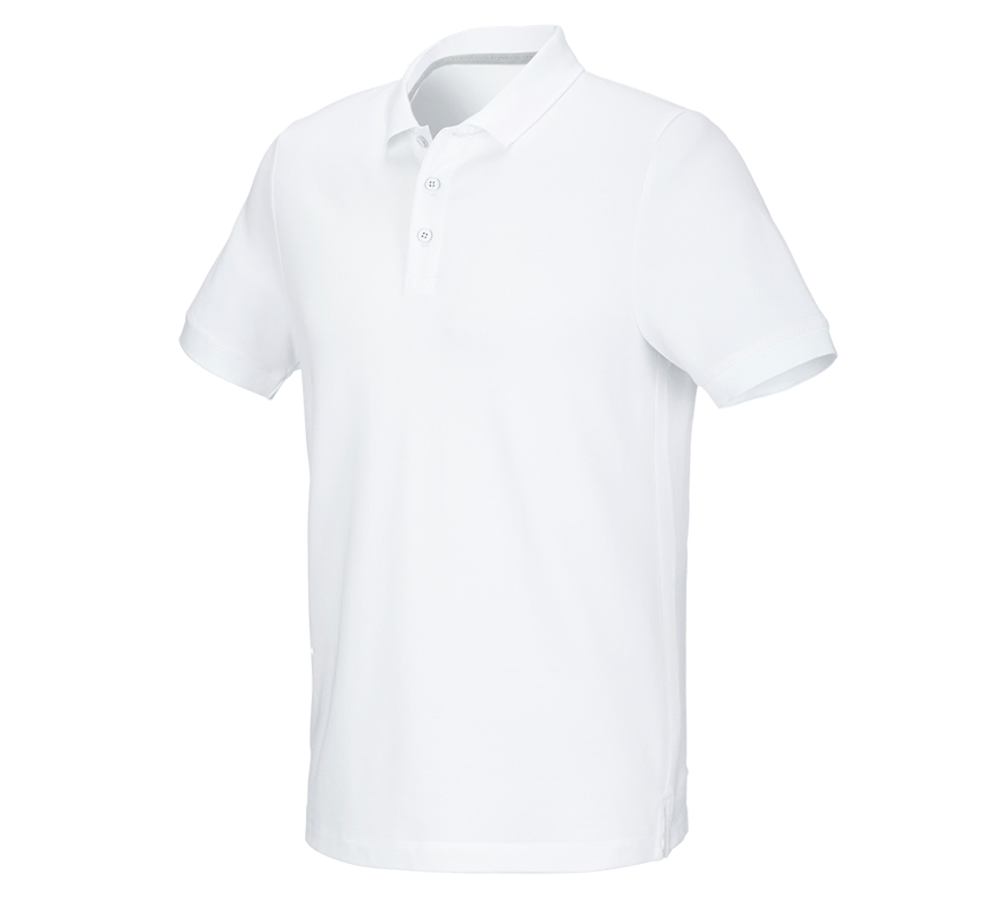 Trička, svetry & košile: e.s. Pique-Polo cotton stretch + bílá