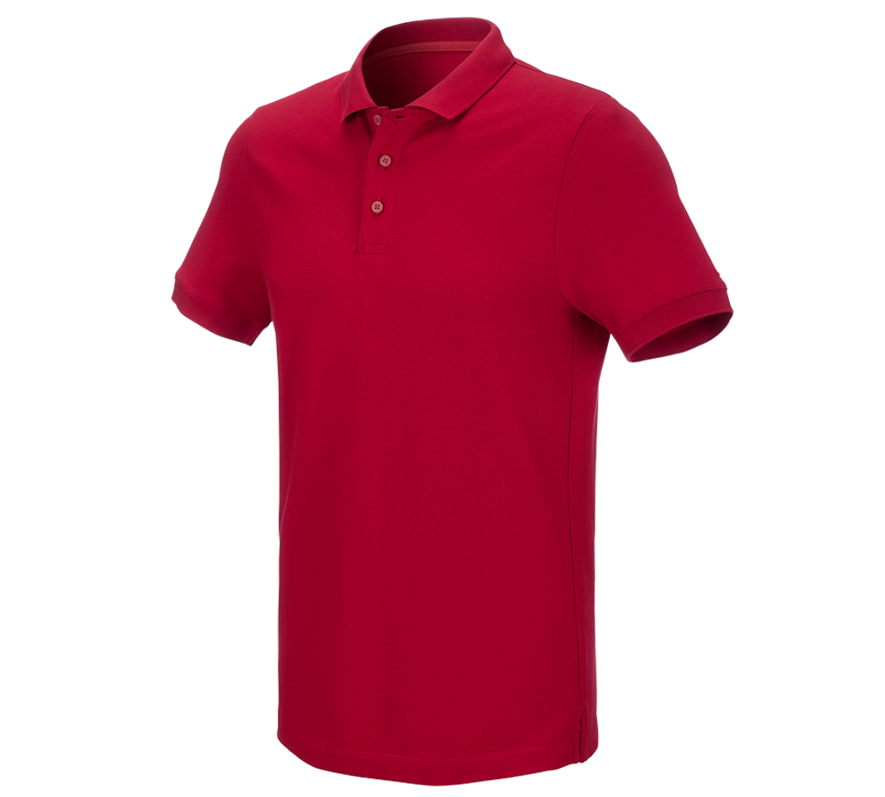 Trička, svetry & košile: e.s. Pique-Polo cotton stretch + ohnivě červená