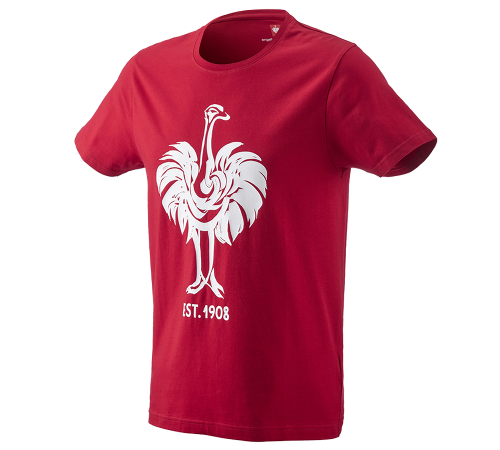 Trička, svetry & košile: e.s. Tričko 1908 + ohnivě červená/bílá