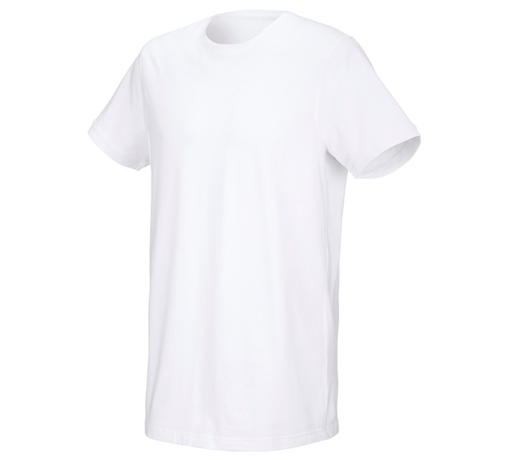Trička, svetry & košile: e.s. Tričko cotton stretch, long fit + bílá