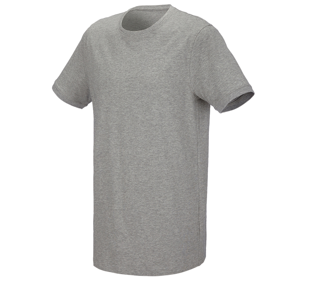 Trička, svetry & košile: e.s. Tričko cotton stretch, long fit + šedý melír