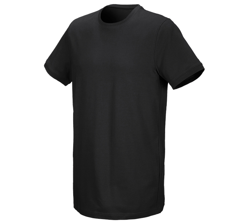 Trička, svetry & košile: e.s. Tričko cotton stretch, long fit + černá